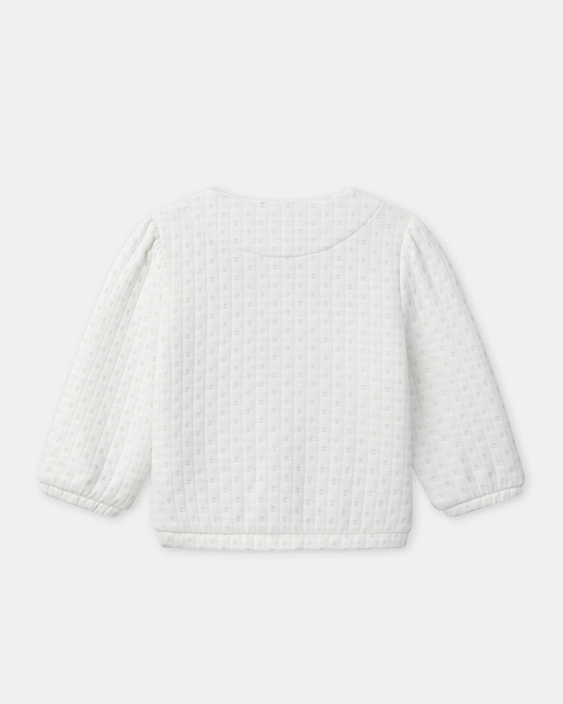 Ecru cardigan with ‘little flower’ detail Ecru colour  Sergent Major