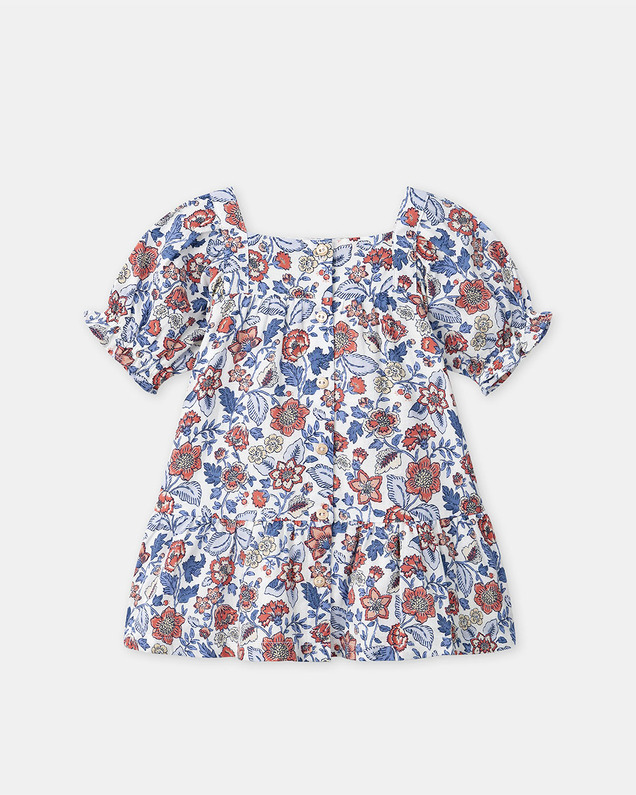 Floral print smocked dress Blue colour  Sergent Major