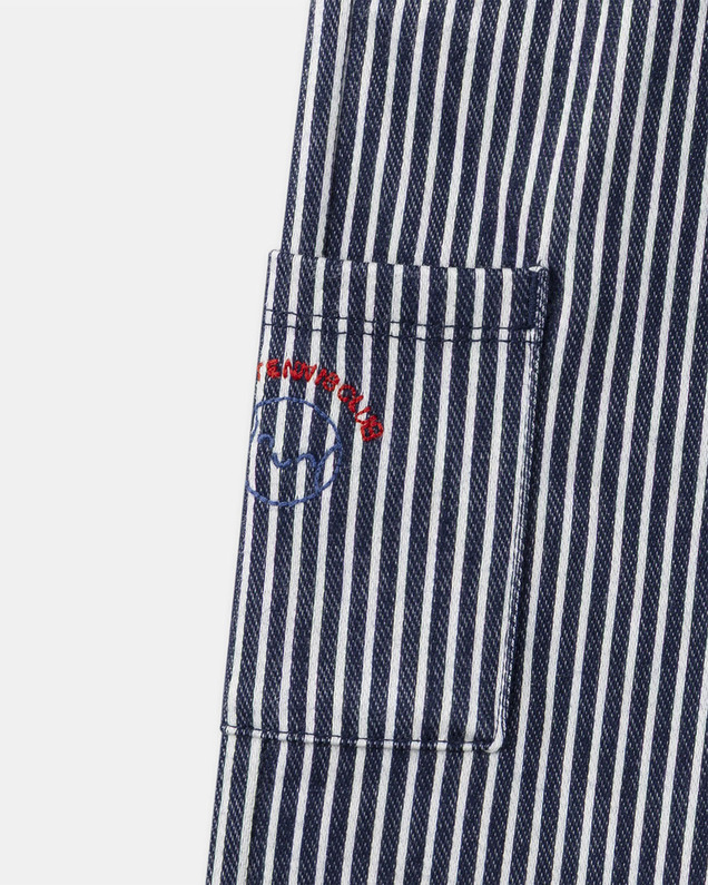 Striped trousers with drawstring Navy blue colour  Sergent Major