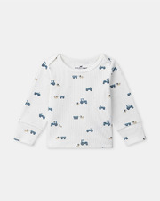 Grow-with-me tractor print pajamas Ecru colour  Sergent Major