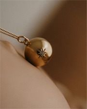 Pregnancy bola Lucky star Yellow gold colour on chain  Ilado