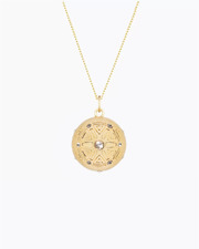 Pregnancy bola Crystal of life Yellow gold colour on chain  Ilado