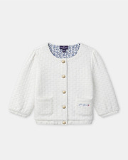 Ecru cardigan with &lsquo;little flower&rsquo; detail Ecru colour  Sergent Major