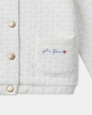 Ecru cardigan with &lsquo;little flower&rsquo; detail Ecru colour  Sergent Major