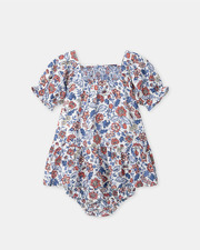 Floral print smocked dress Blue colour  Sergent Major