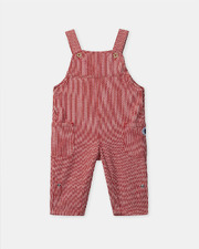 Striped dungarees with pockets Red colour  Sergent Major