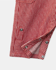 Striped dungarees with pockets Red colour  Sergent Major