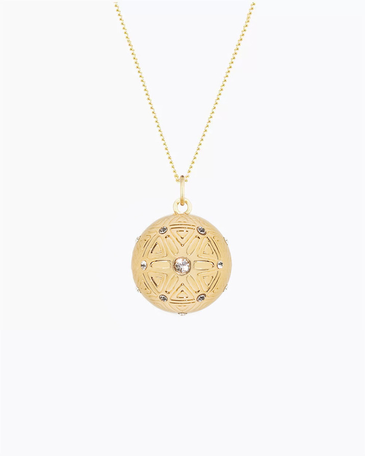 Pregnancy bola Crystal of life Yellow gold colour on chain  Ilado