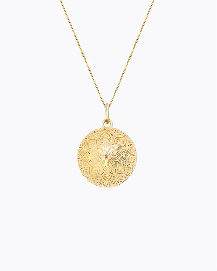 Pregnancy bola Lace Yellow gold colour on chain  Ilado