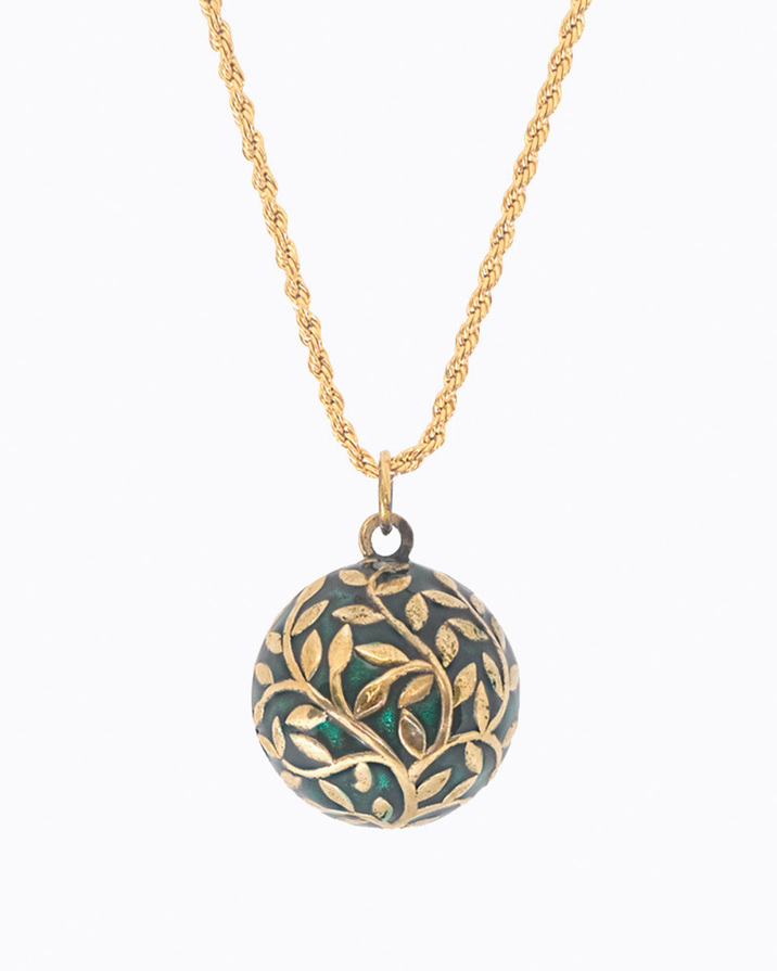 Pregnancy bola Vegetal Yellow gold colour on chain  Ilado