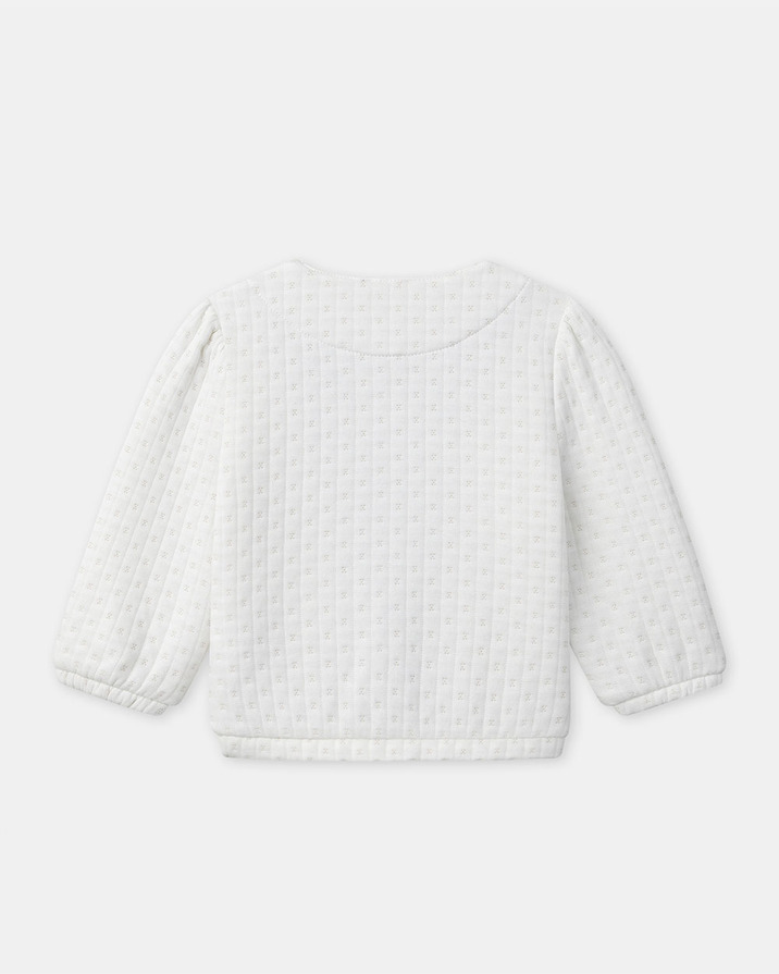 Ecru cardigan with &lsquo;little flower&rsquo; detail Ecru colour  Sergent Major