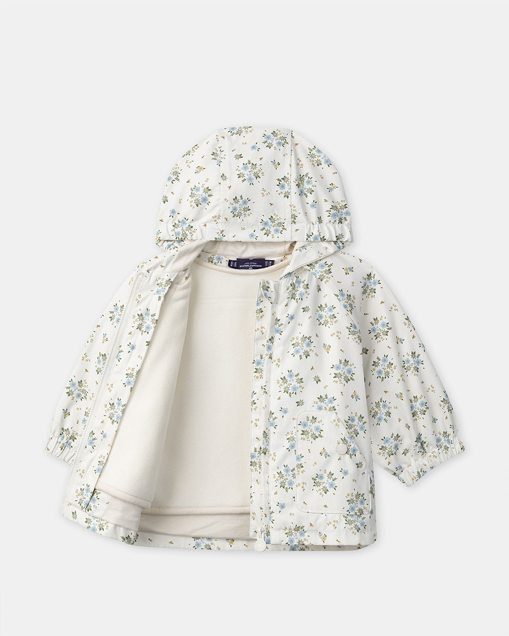 3-in-1 raincoat with floral print Ecru colour  Sergent Major
