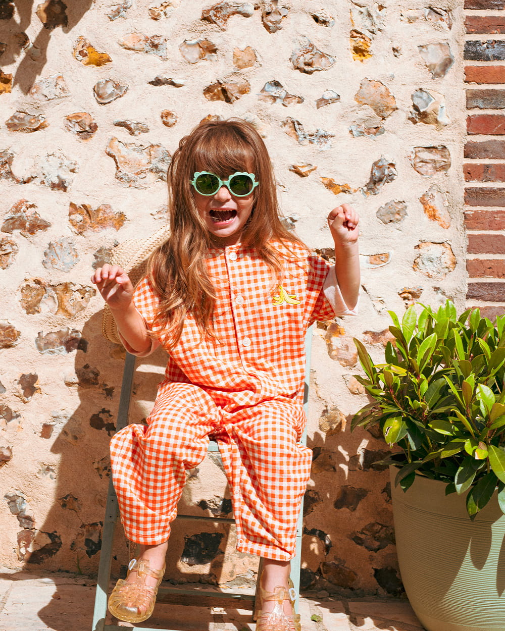 Baby sunglasses Lion 0-1 year Sage colour  Ki Et La