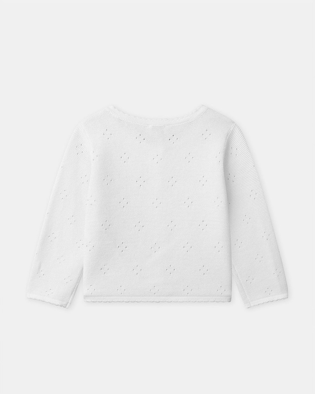 Openwork knit cardigan Ecru colour  Sergent Major