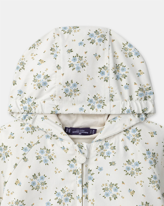 3-in-1 raincoat with floral print Ecru colour  Sergent Major