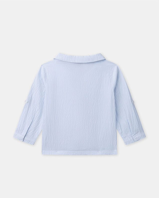 Striped shirt with roll-up sleeves Blue colour  Sergent Major