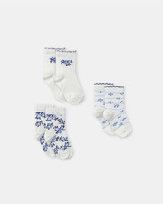 Set of 3 pairs of berry print socks Blue colour  Sergent Major