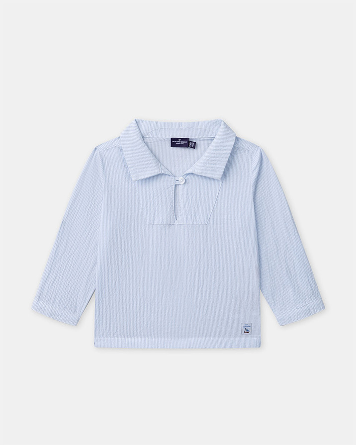 Striped shirt with roll-up sleeves Blue colour  Sergent Major