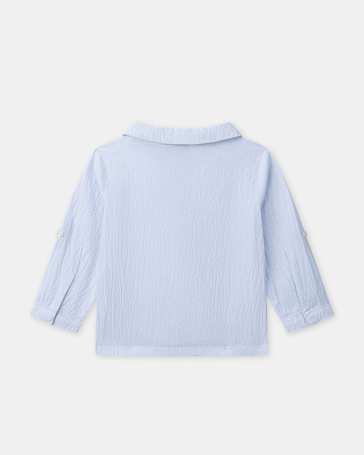 Striped shirt with roll-up sleeves Blue colour  Sergent Major