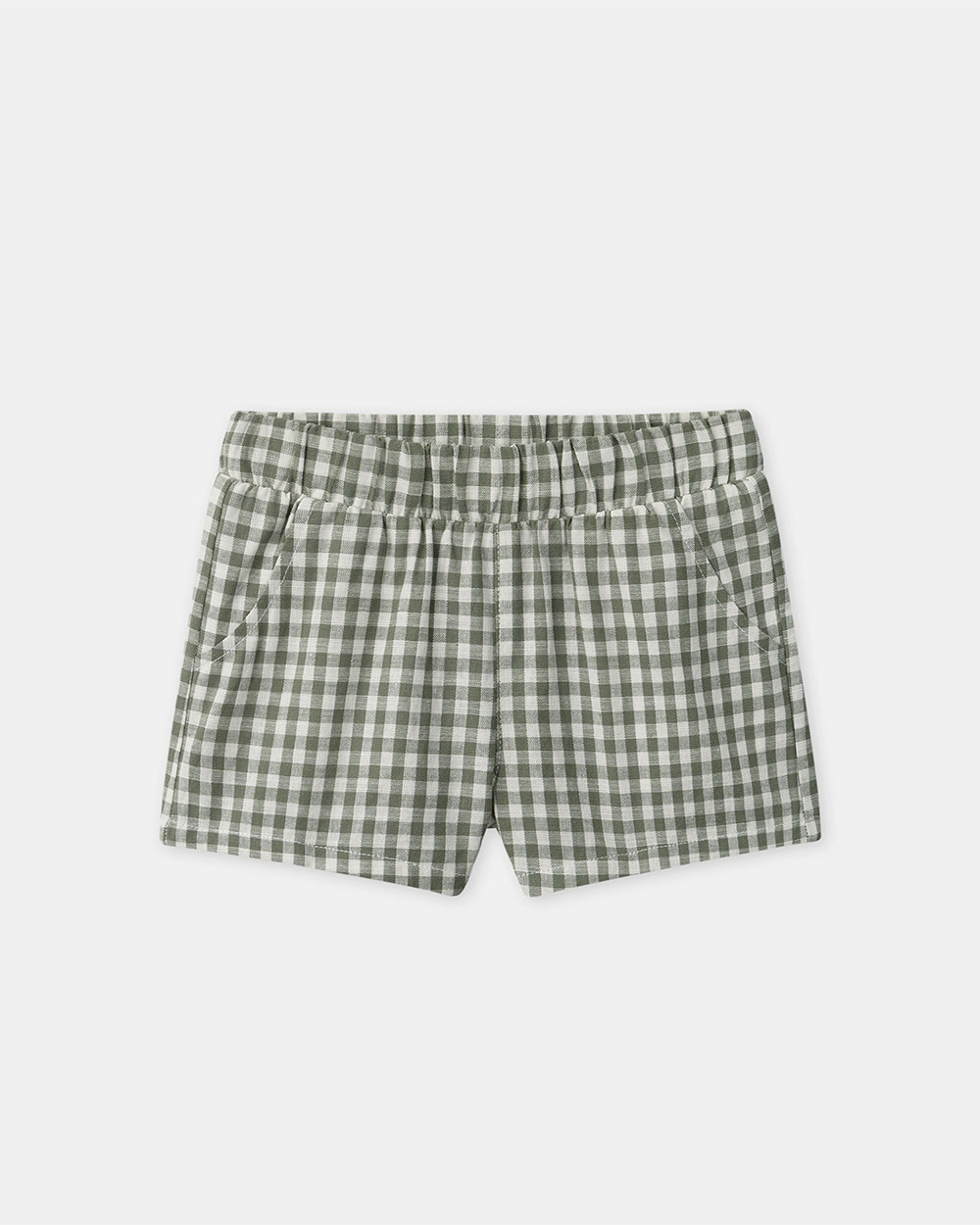 Gingham tank top and shorts set Dark green/ivory colour  Sergent Major