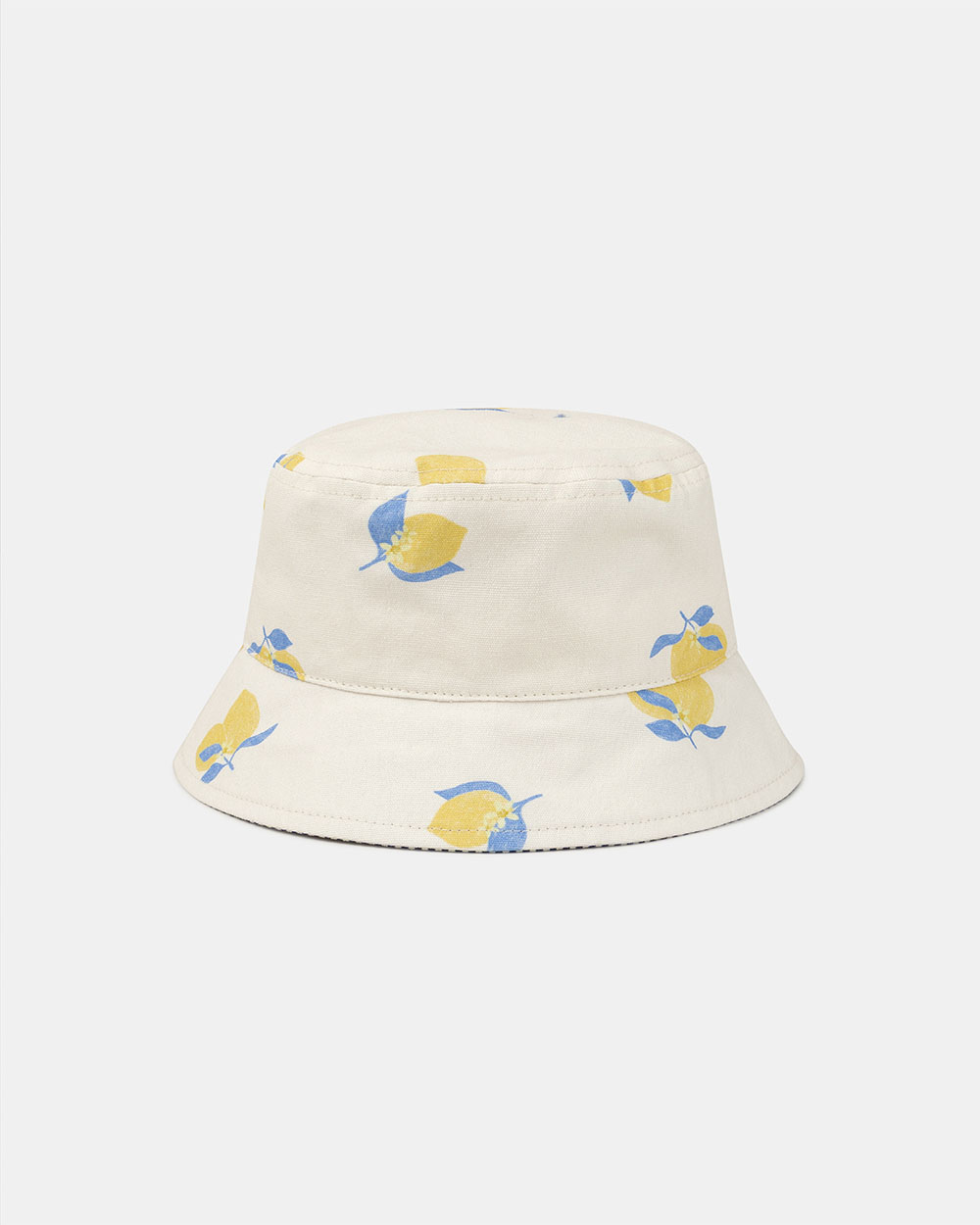 Natural-coloured UPF 50+ lemon-print hat Yellow colour  Sergent Major