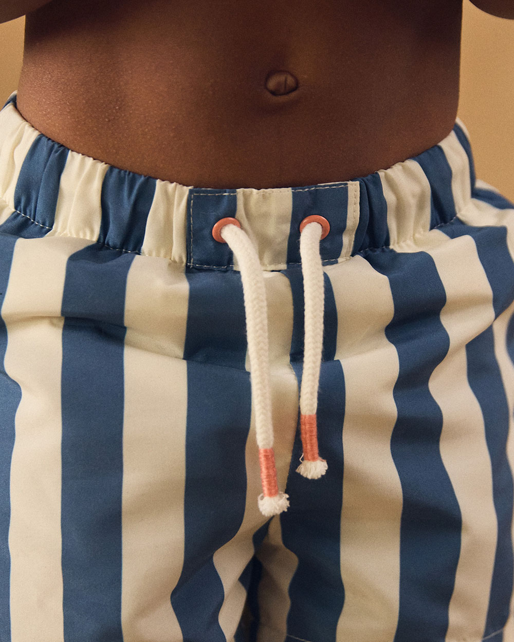 Striped swim shorts with nappy Blue colour  Sergent Major
