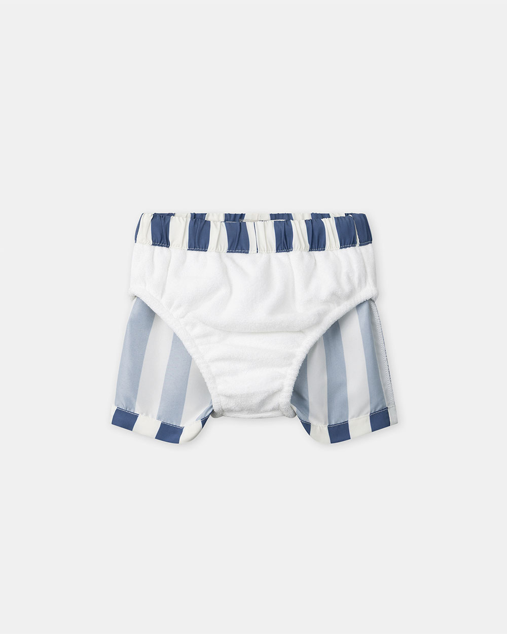 Striped swim shorts with nappy Blue colour  Sergent Major