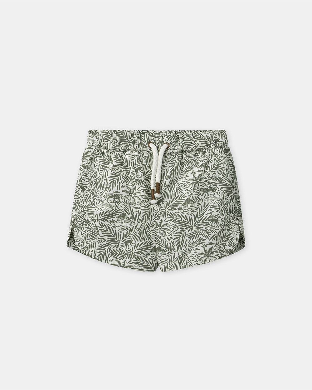 Jungle print swim shorts with lining Khaki colour  Sergent Major