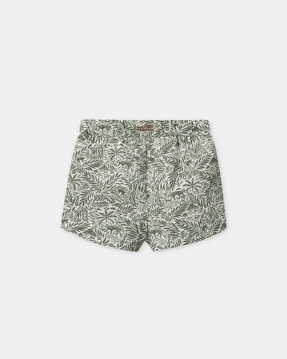 Jungle print swim shorts with lining Khaki colour  Sergent Major