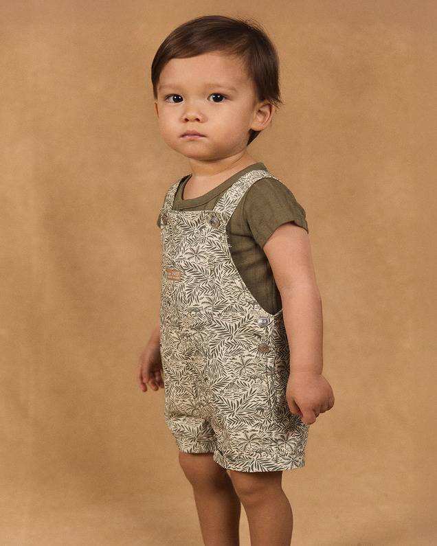 Tropical print short overalls Khaki colour  Sergent Major