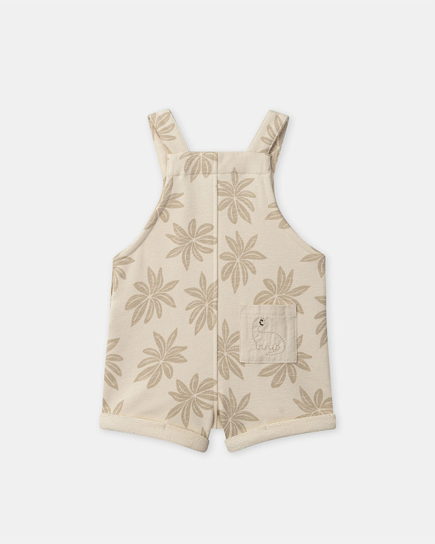 Palm tree print short overalls Beige colour  Sergent Major