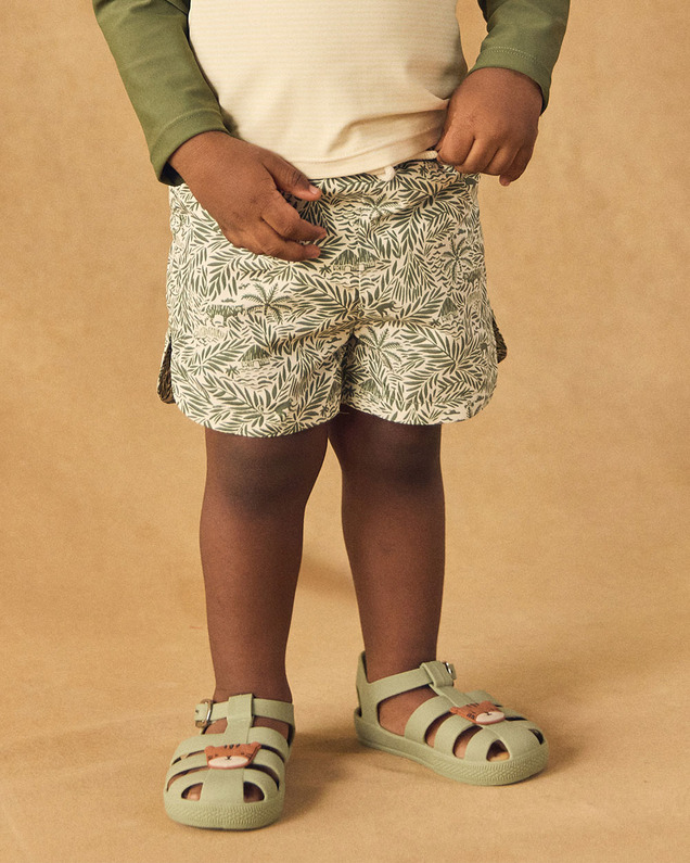 Jungle print swim shorts with lining Khaki colour  Sergent Major