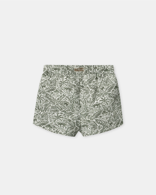Jungle print swim shorts with lining Khaki colour  Sergent Major