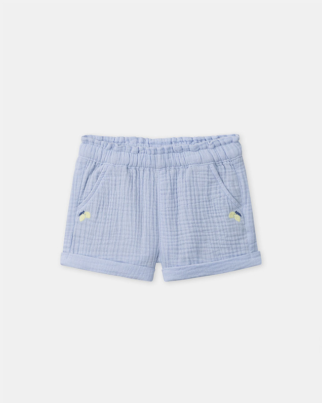 Double-layer cotton gauze shorts Sky blue colour  Sergent Major