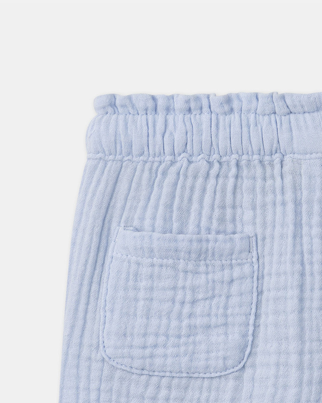 Double-layer cotton gauze shorts Sky blue colour  Sergent Major