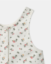 Short floral print overalls Ivory colour  Sergent Major