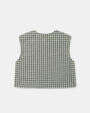 Gingham tank top and shorts set Dark green/ivory colour  Sergent Major