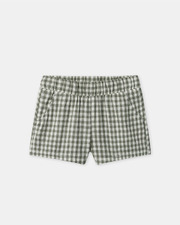Gingham tank top and shorts set Dark green/ivory colour  Sergent Major