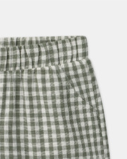 Gingham tank top and shorts set Dark green/ivory colour  Sergent Major