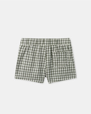 Gingham tank top and shorts set Dark green/ivory colour  Sergent Major