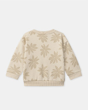 Palm tree print fleece sweatshirt Beige colour  Sergent Major