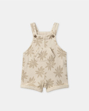 Palm tree print short overalls Beige colour  Sergent Major