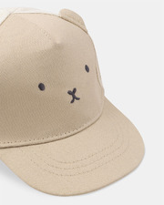 Bear-print neck-covering cap Beige colour  Sergent Major