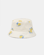 Natural-coloured UPF 50+ lemon-print hat Yellow colour  Sergent Major
