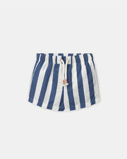 Striped swim shorts with nappy Blue colour  Sergent Major