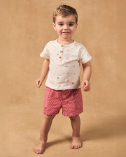 Nautical and animal print T-shirt Ecru colour  Sergent Major