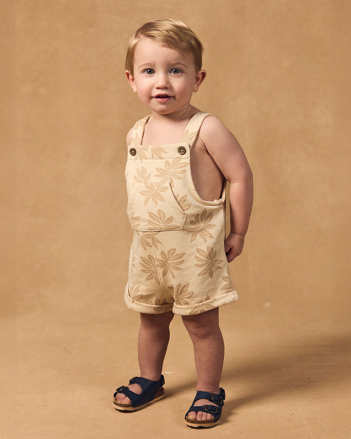 Palm tree print short overalls Beige colour  Sergent Major