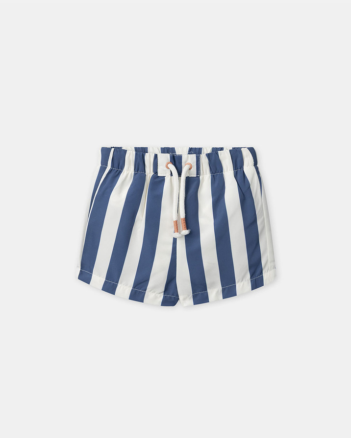 Striped swim shorts with nappy Blue colour  Sergent Major