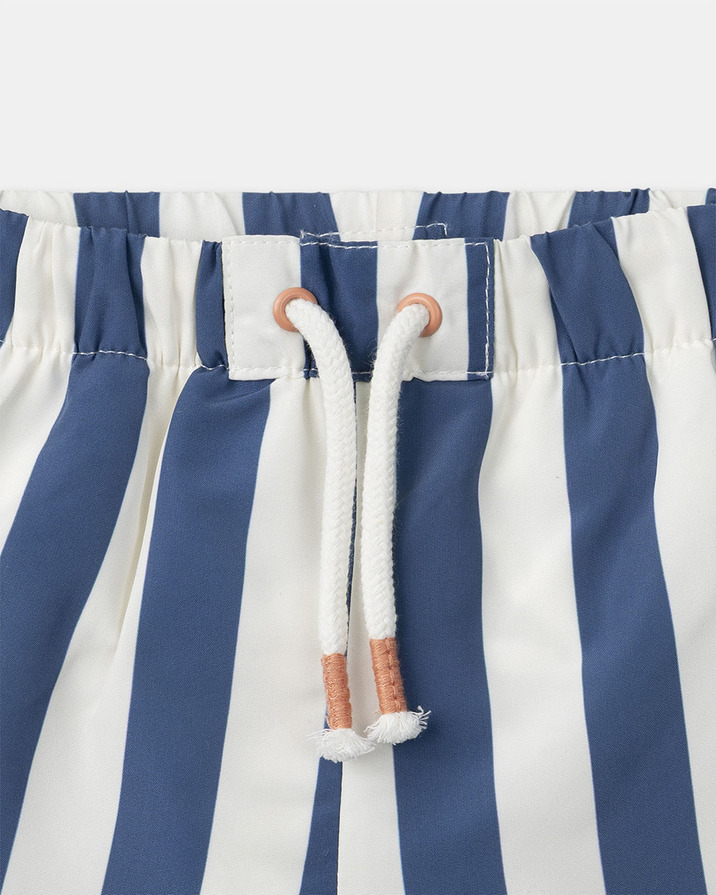 Striped swim shorts with nappy Blue colour  Sergent Major