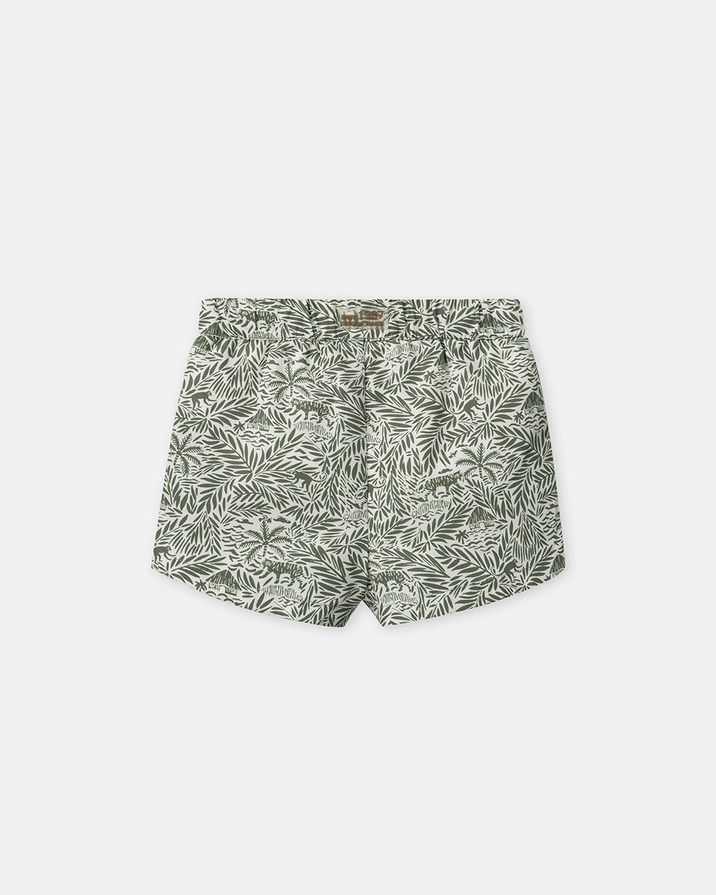Jungle print swim shorts with lining Khaki colour  Sergent Major
